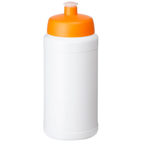 Bouteille 500ml publicitaire avec bouchon sport Baseline® Blanc / Orange